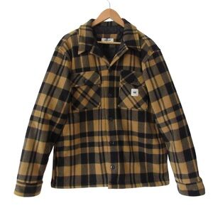 Caterpillar Checkered Jacket in Black and Yellow